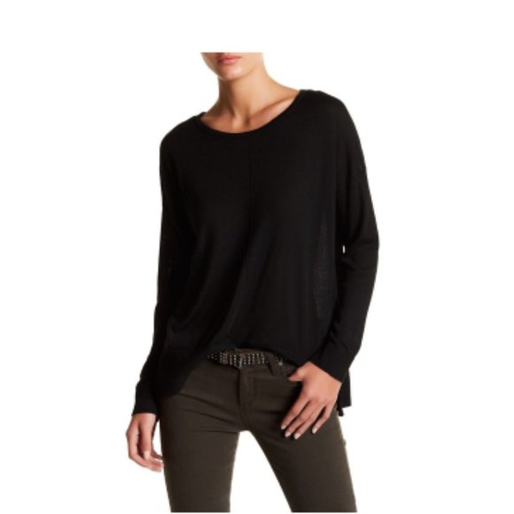 Poof Crew Neck Hi-Lo Knit Pullover - Picture 6 of 7